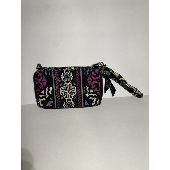 Vera Bradley Floral Wallet Wristlet Magenta Black 2013 Pattern - Picture 1 of 5